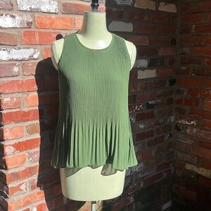 Catherine Malandano Green Sleeveless Blouse size XS